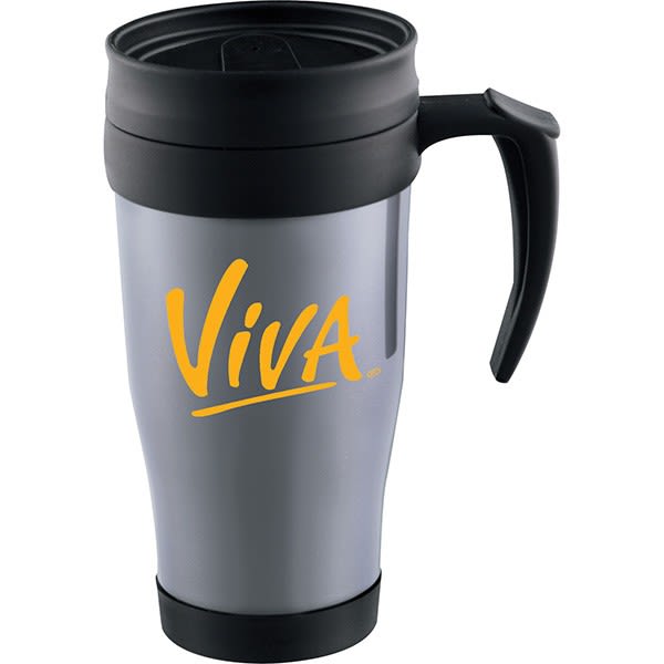 Custom Travel Coffee Mugs Modesto Insulated Travel Mug with Handle
